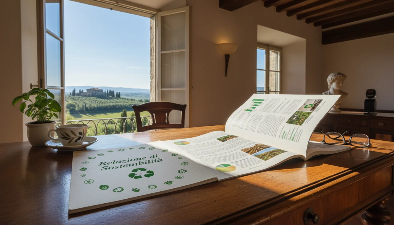 Italian corporate sustainability report cover.