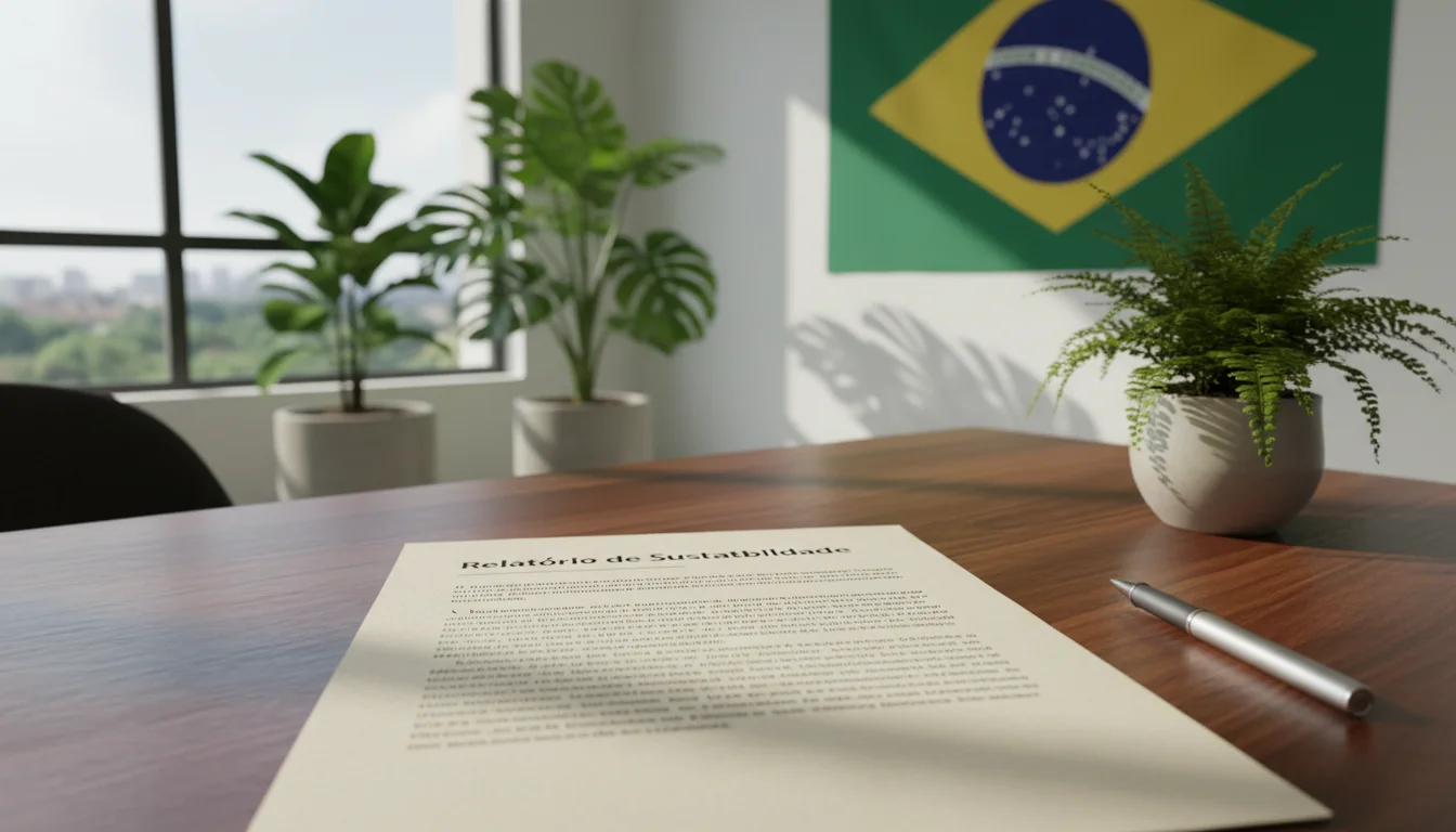Brazilian corporate sustainability report cover