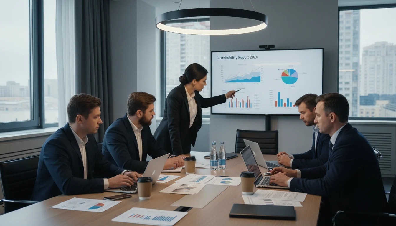 Business meeting on sustainability reporting