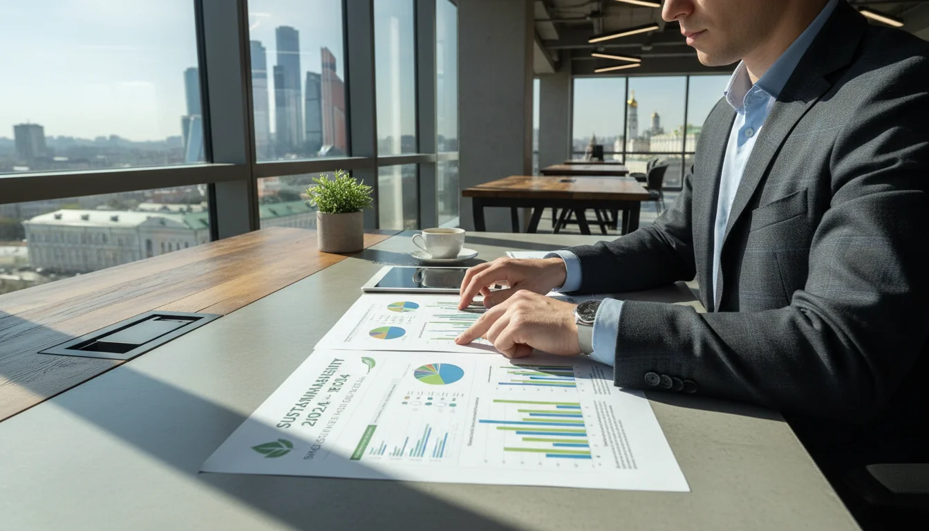 Russian corporate sustainability report cover