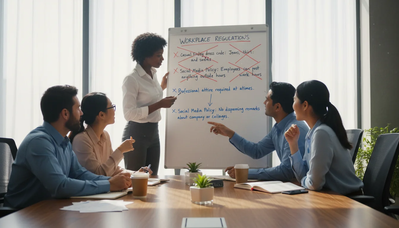 Team avoiding policy mistakes meeting