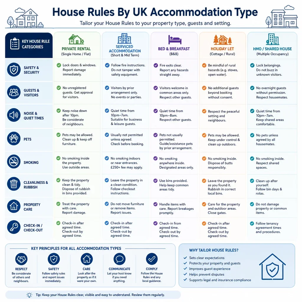 House Rules by UK Accommodation Type