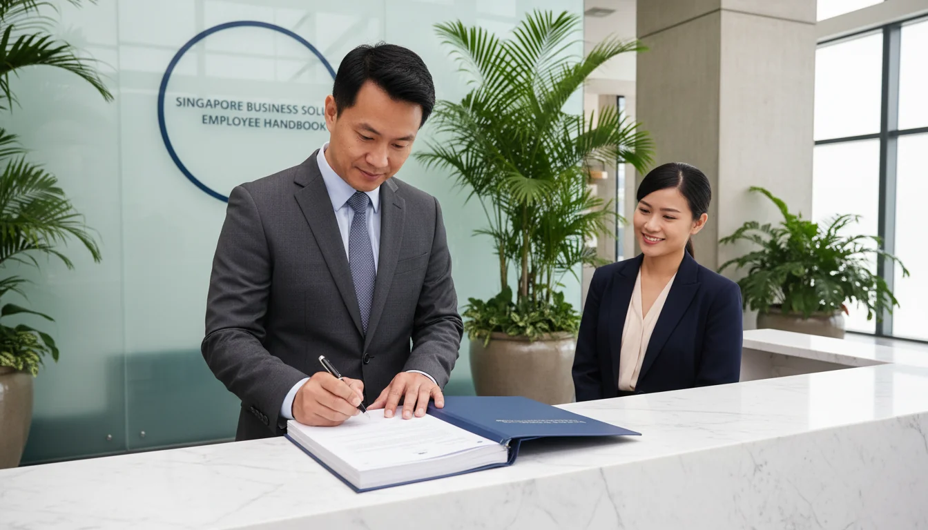 Singapore office signing handbook.