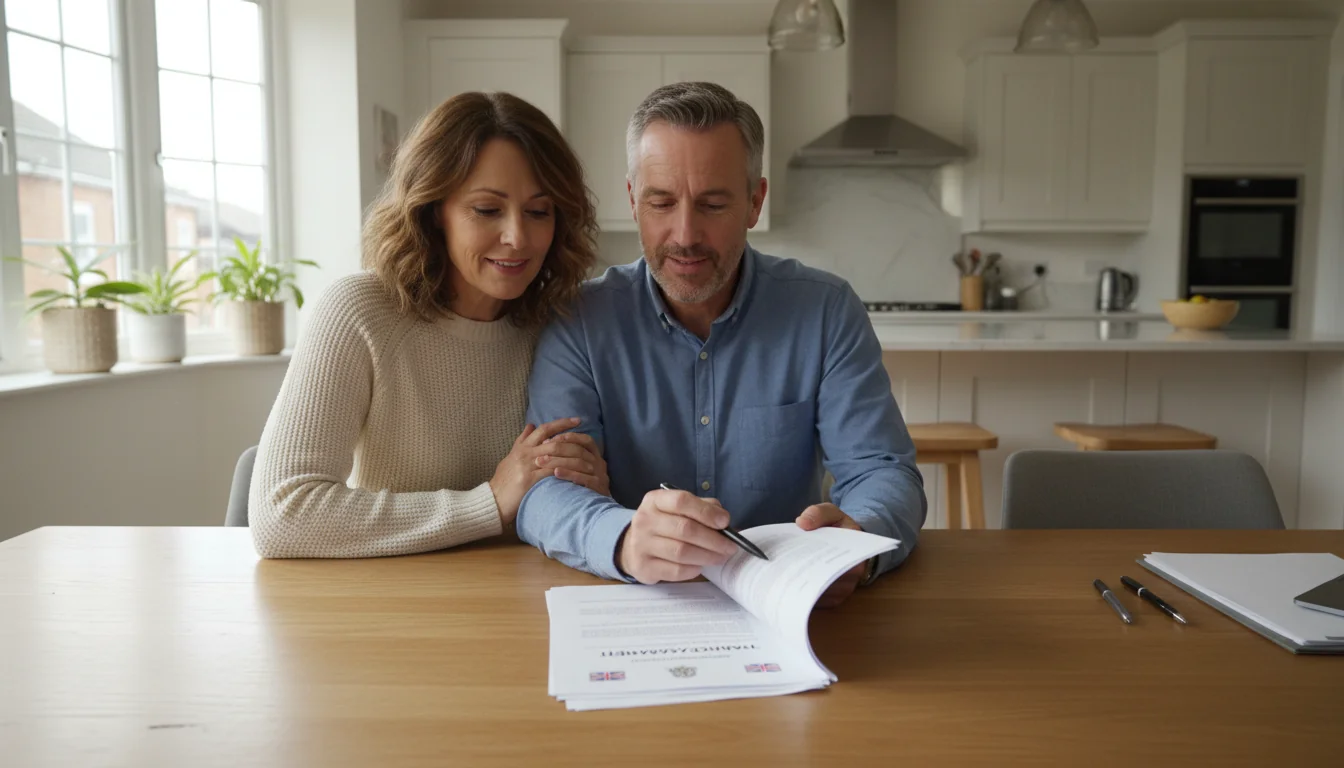 Homeowner signing tenancy agreement