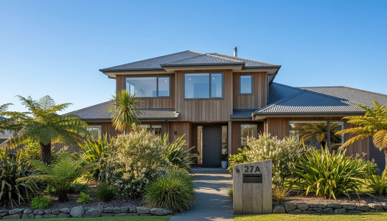 Cozy New Zealand family home exterior