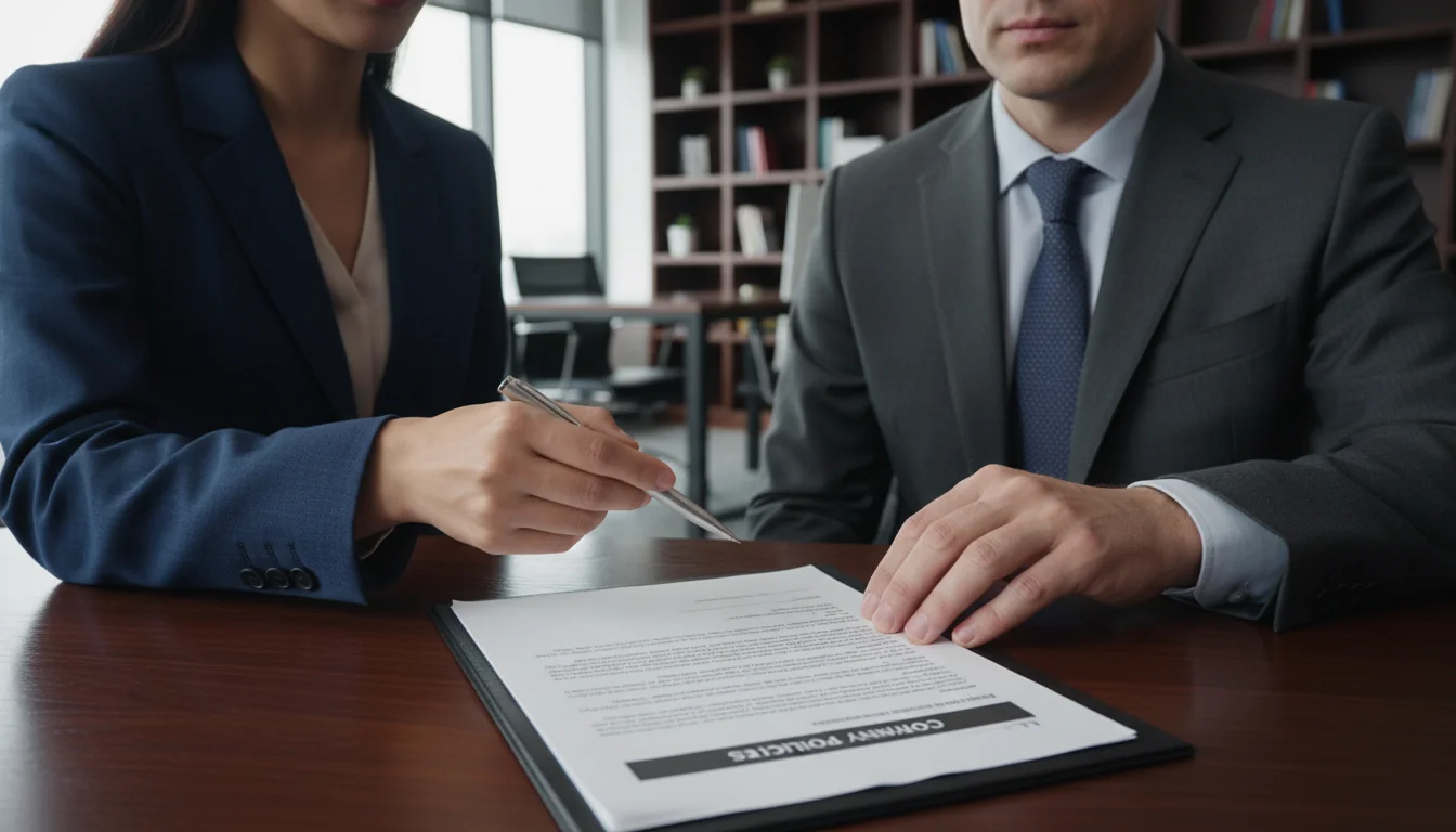 Signing formal company rule agreement