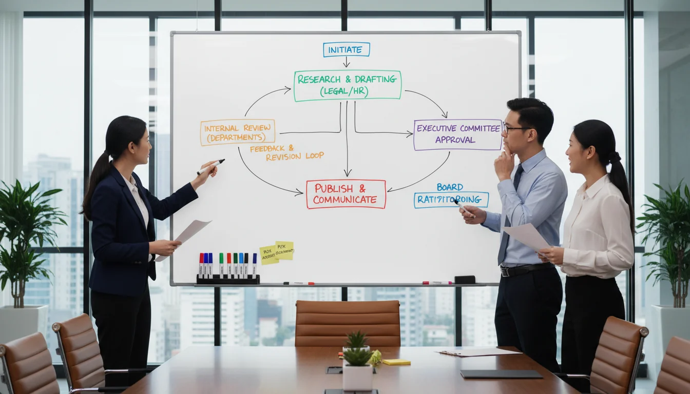 Steps flowchart for policy creation