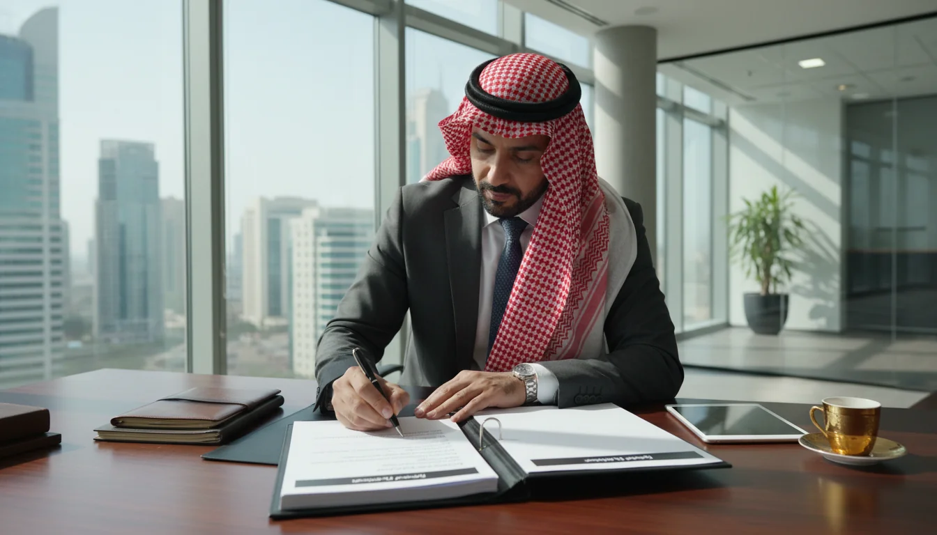 Saudi corporate policy document signing
