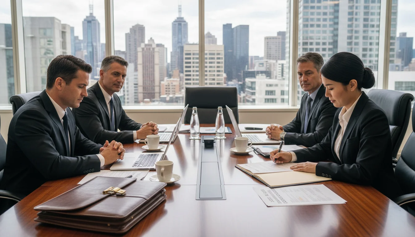Signing house rules agreement in boardroom