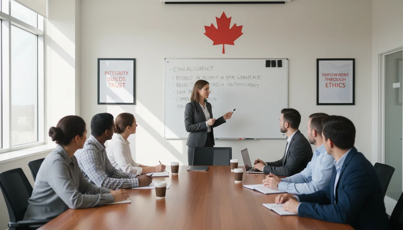 Team training on workplace ethics