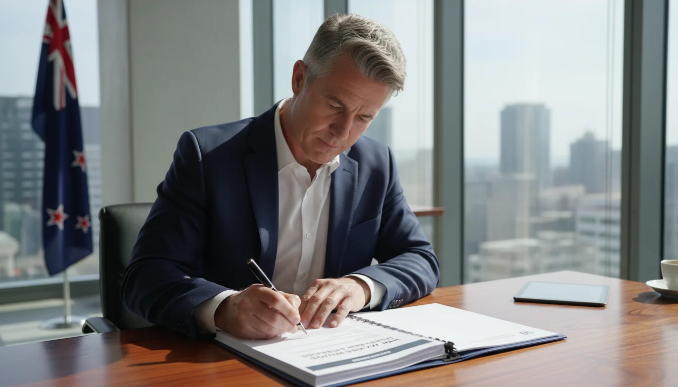 Professional signing corporate documents