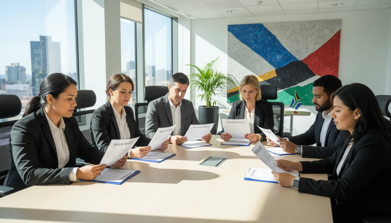 Corporate office meeting in South Africa