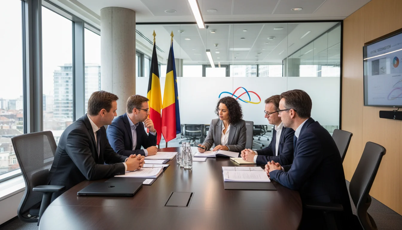 Corporate meeting in Belgian office