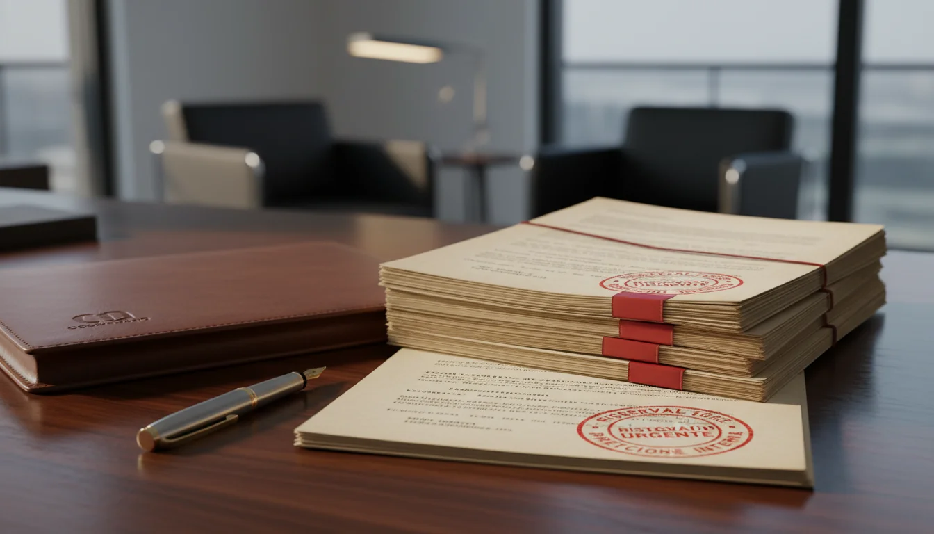 Italian legal documents stack