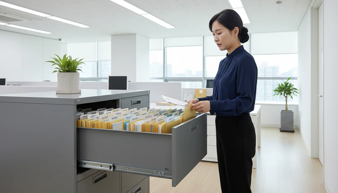Korean office with regulatory files