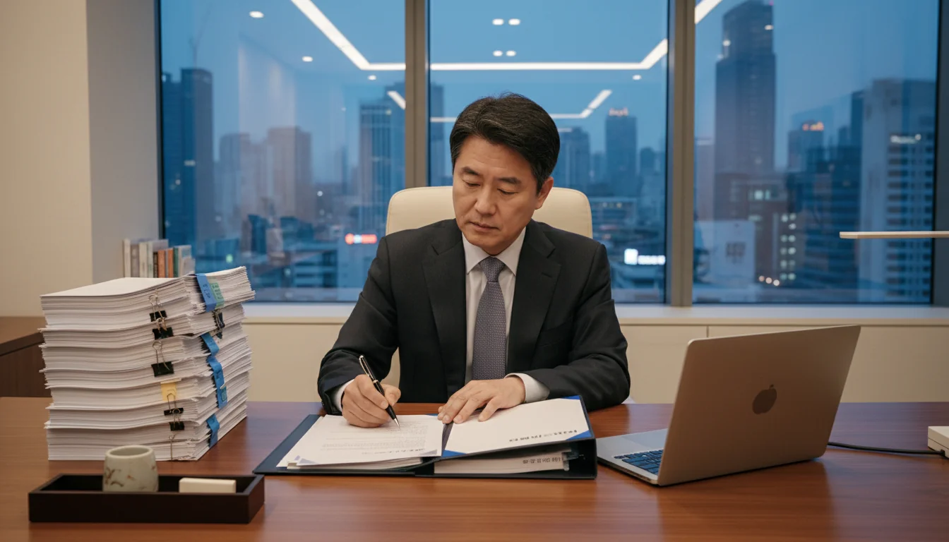 Professional signing corporate document