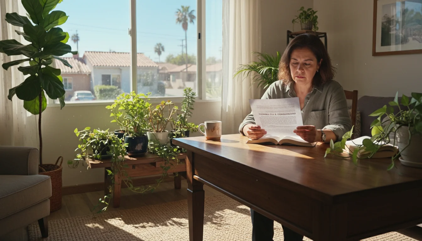 Mexican property owner reading community rules