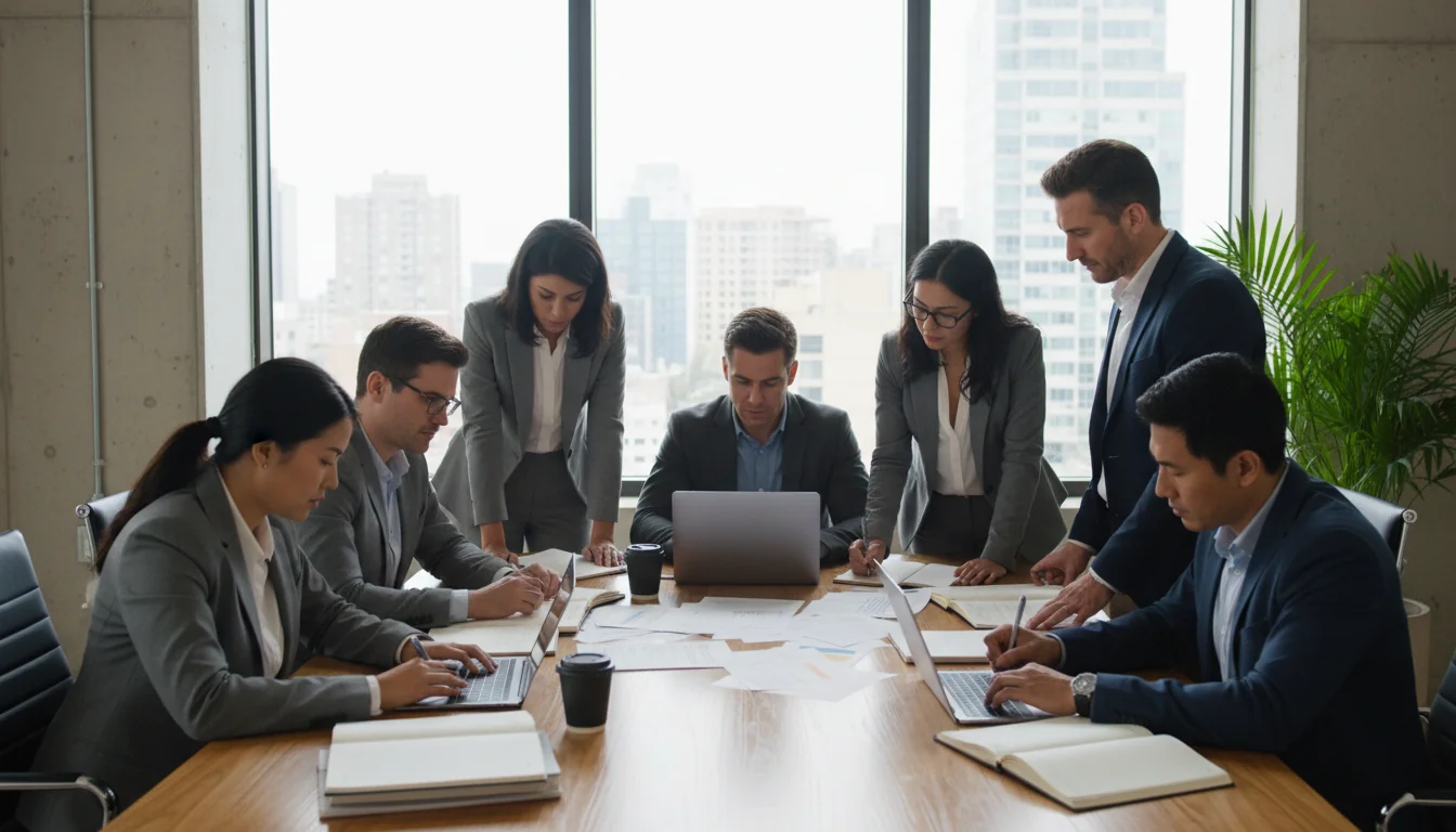 Diverse adults drafting community charter