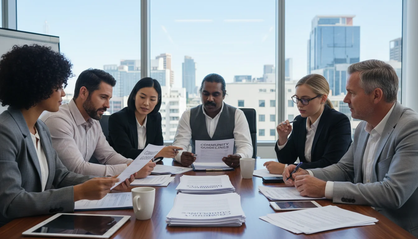 Australian corporate office meeting