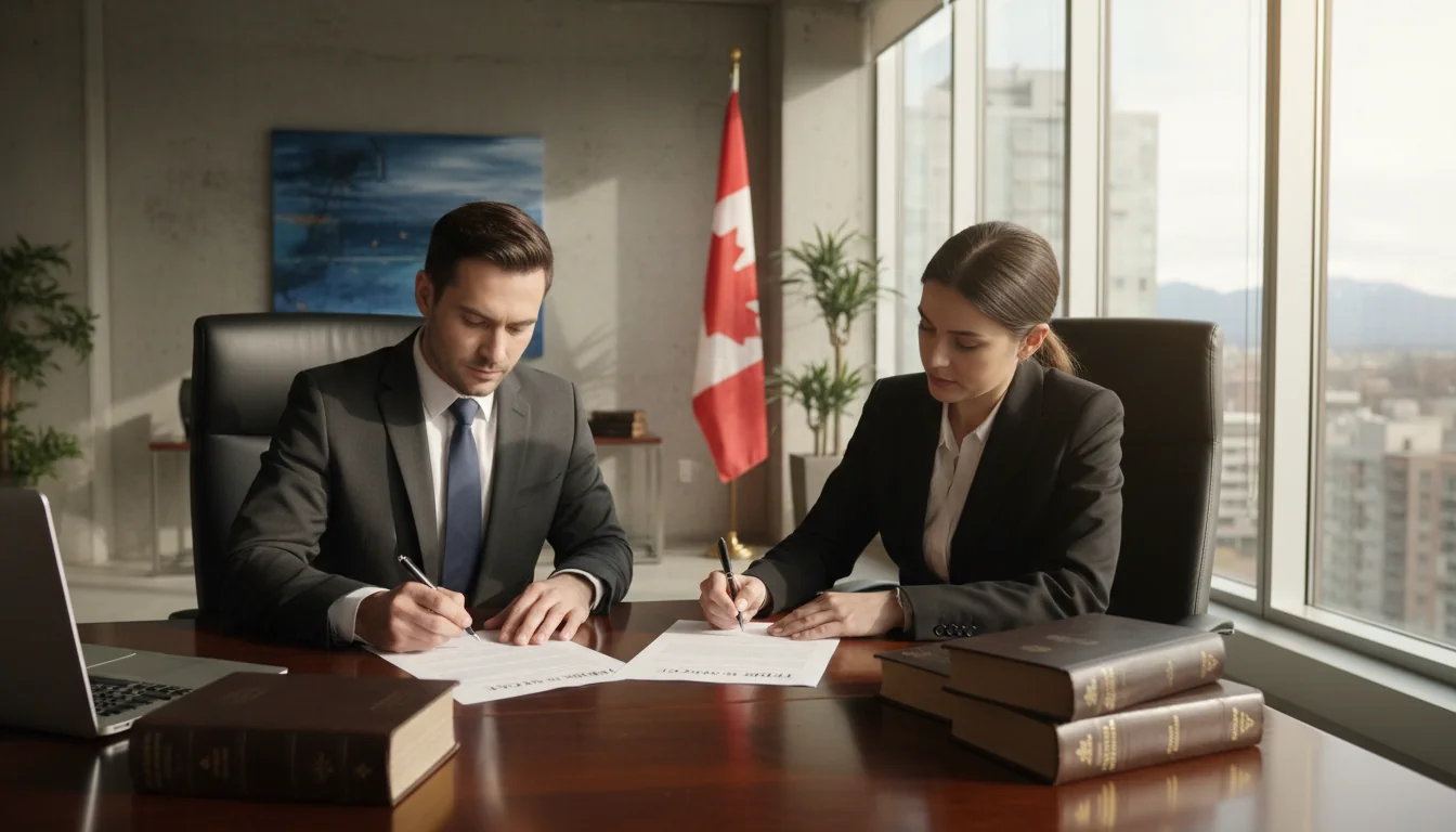 Canadian corporate contract signing