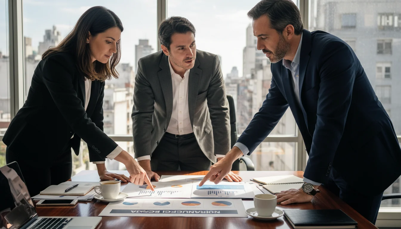 Legal team discussing guidelines