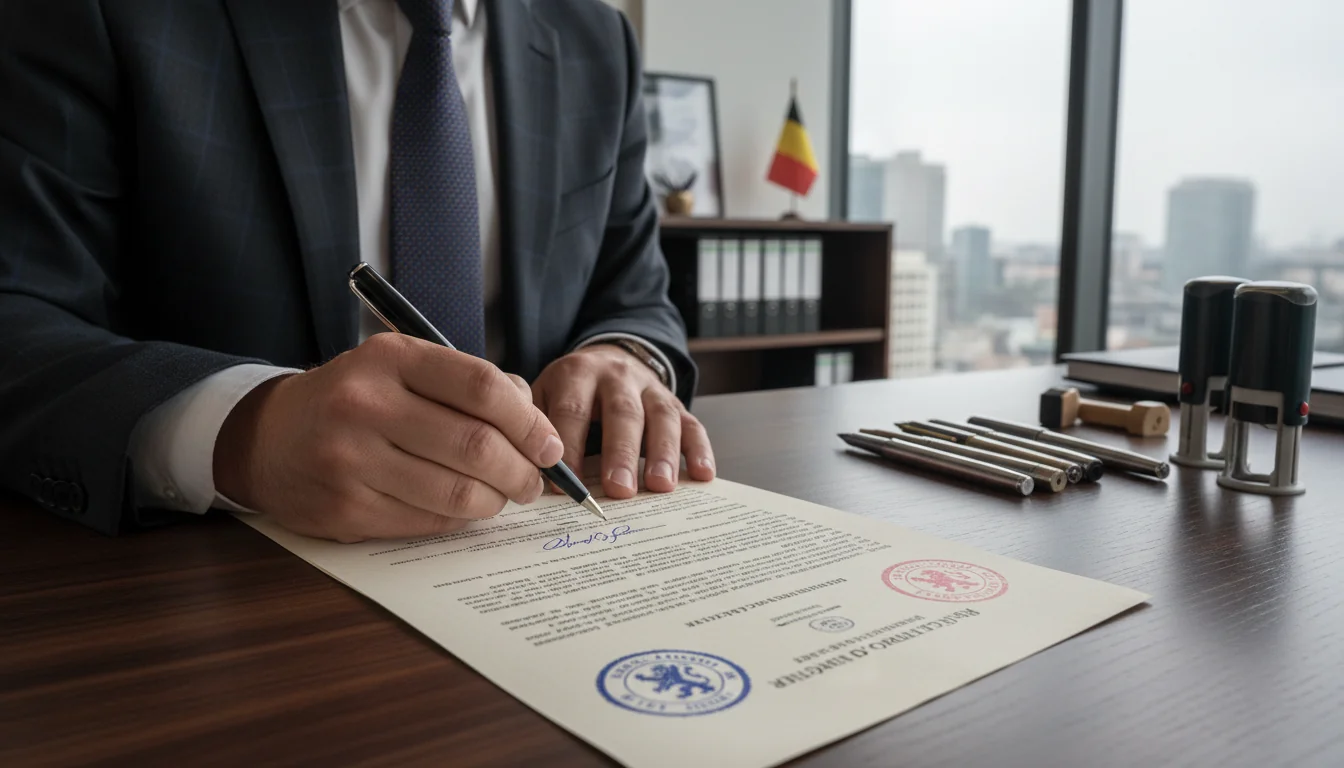 Signing internal order regulation agreement