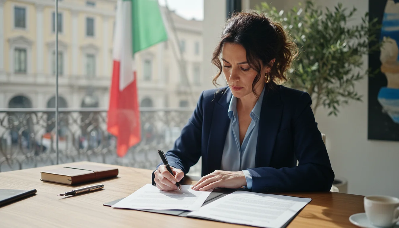 Italian legal document signing