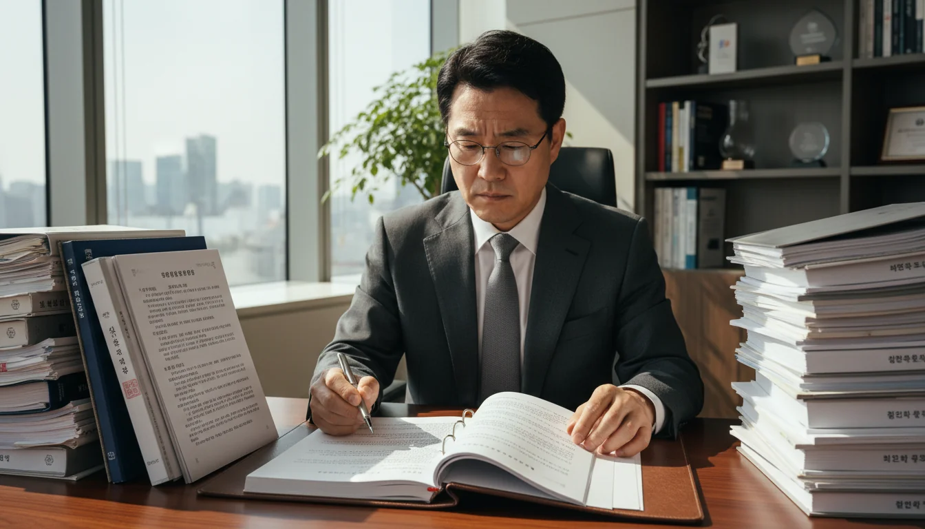 Reviewing legal corporate files