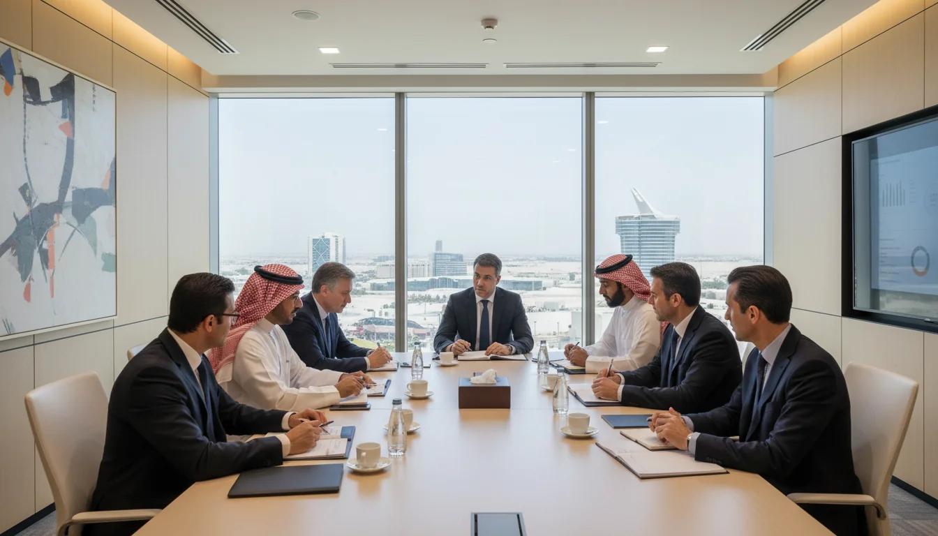 Saudi corporate office meeting