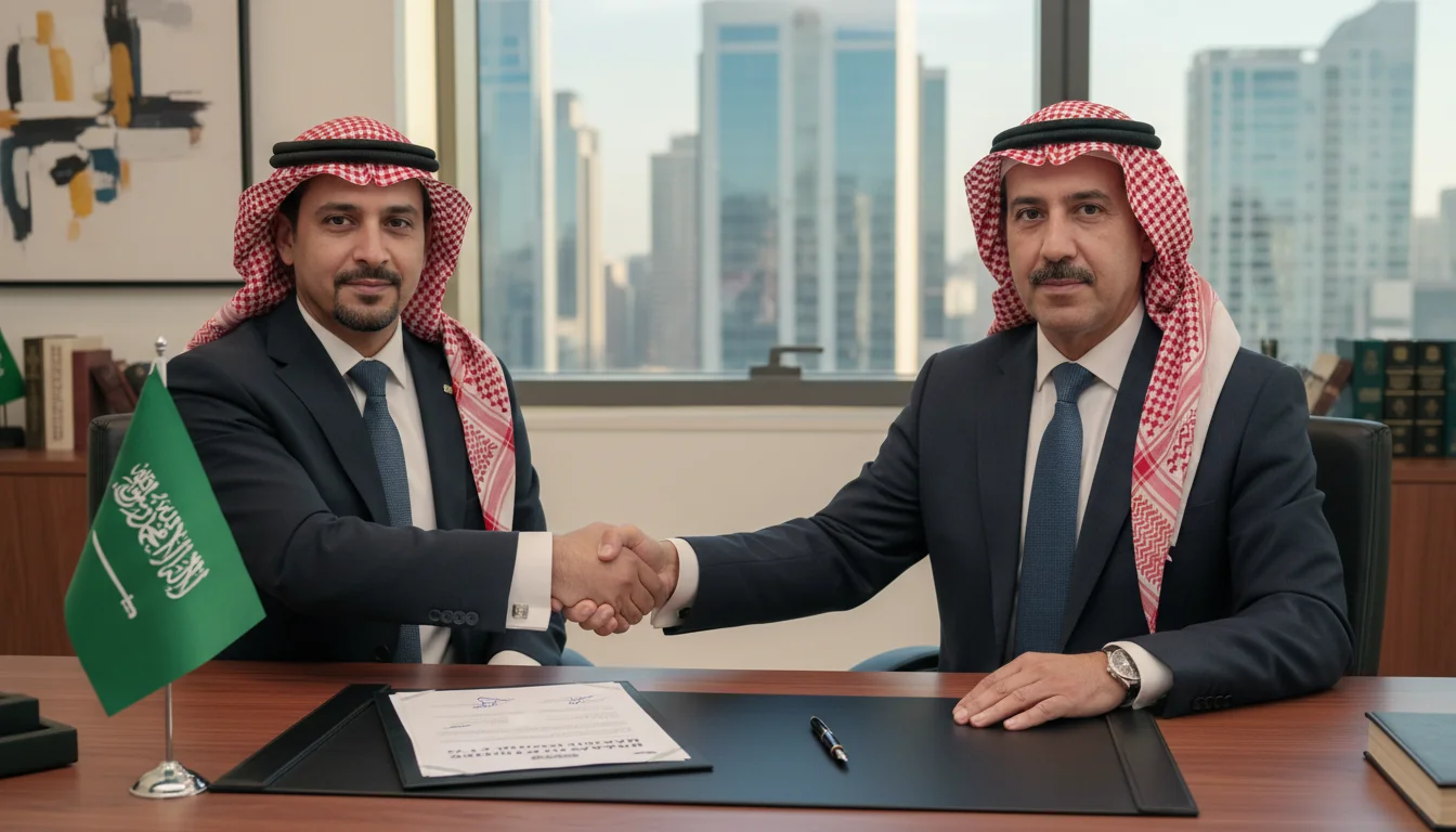 Signing Saudi corporate contract