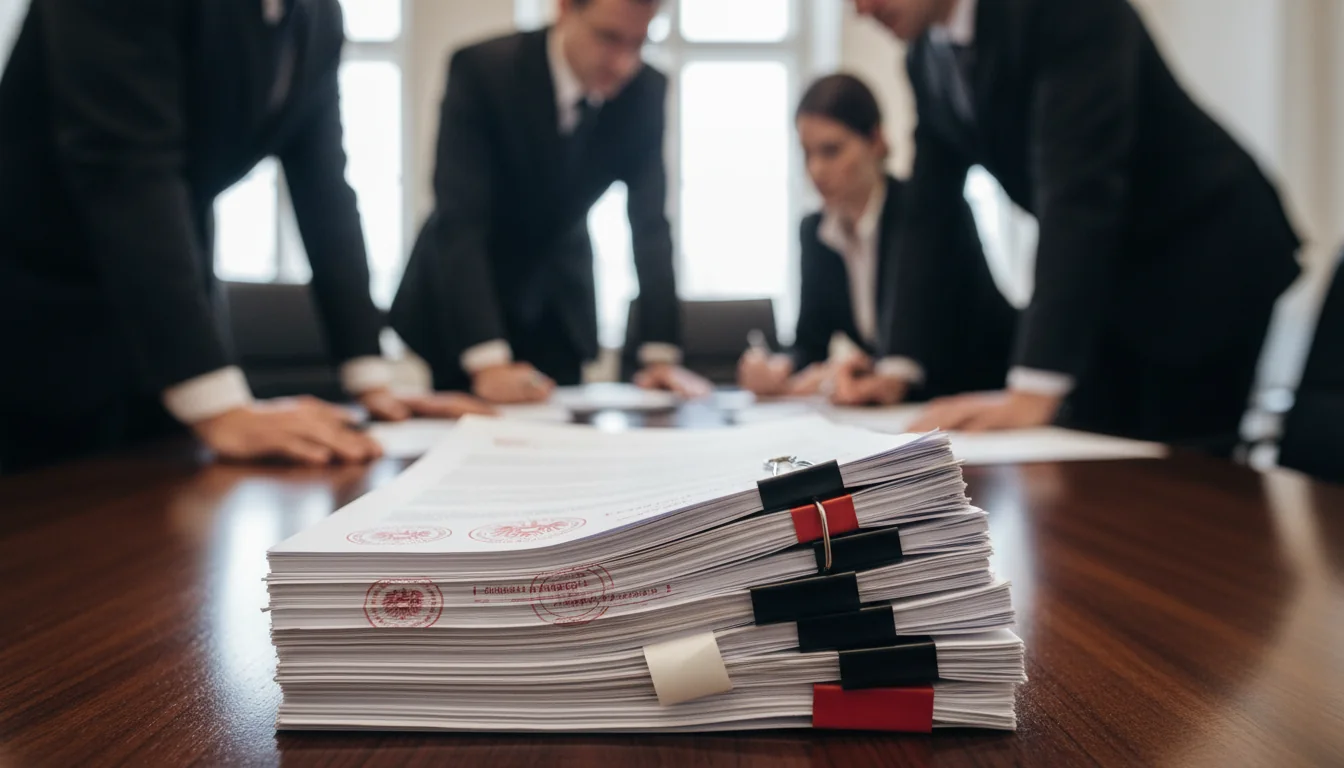 Stack of Austrian legal papers
