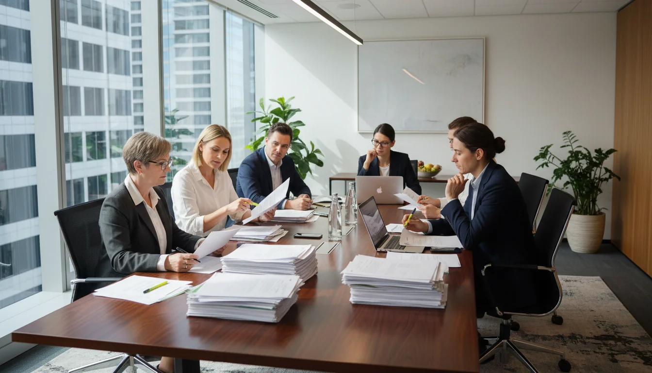 Australian corporate office meeting documents