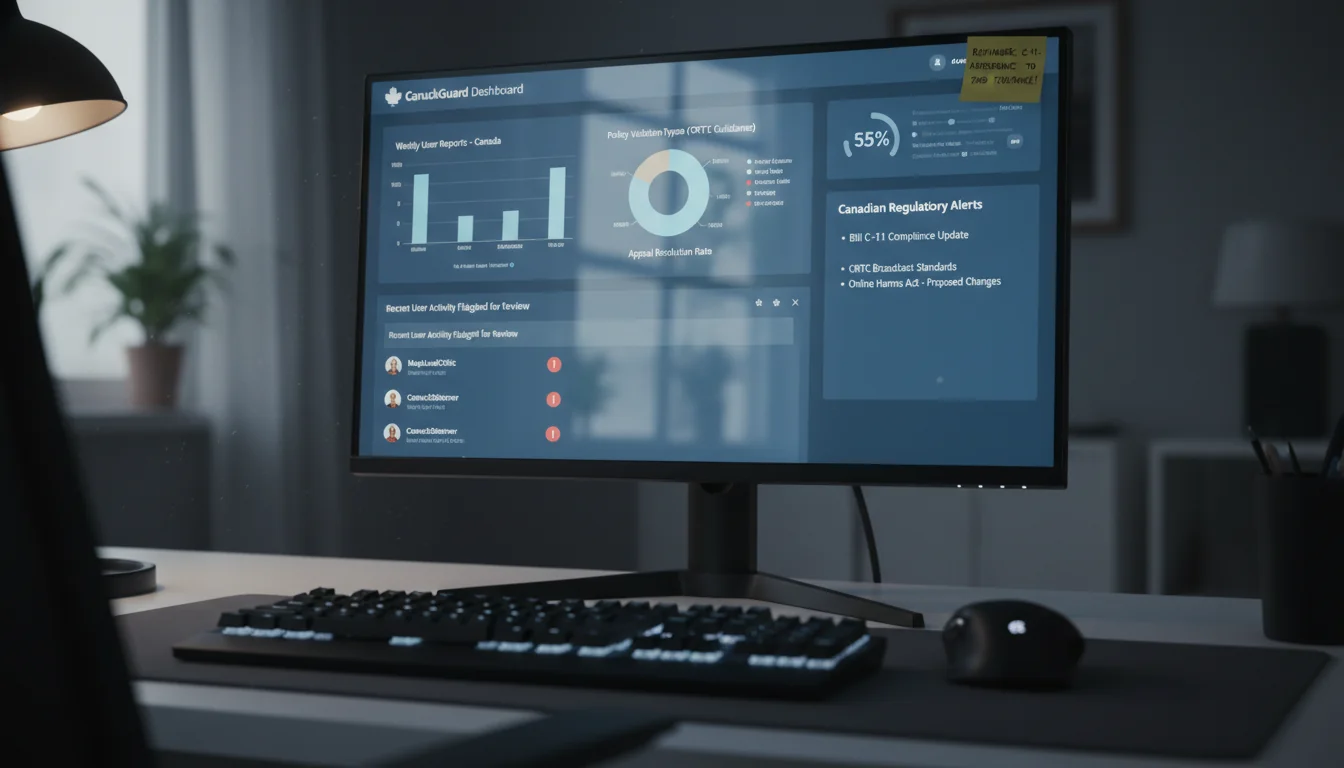 Digital content moderation dashboard