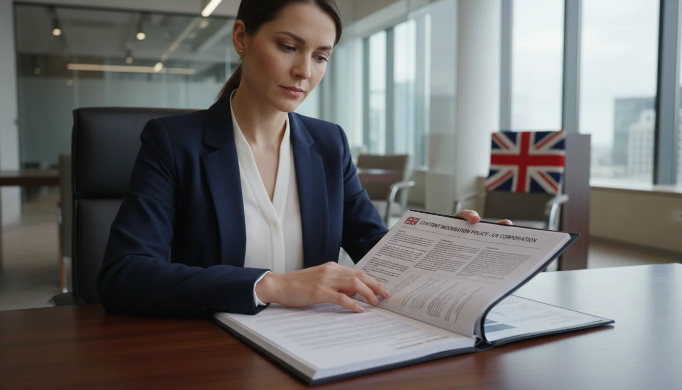 UK corporate policy document close-up