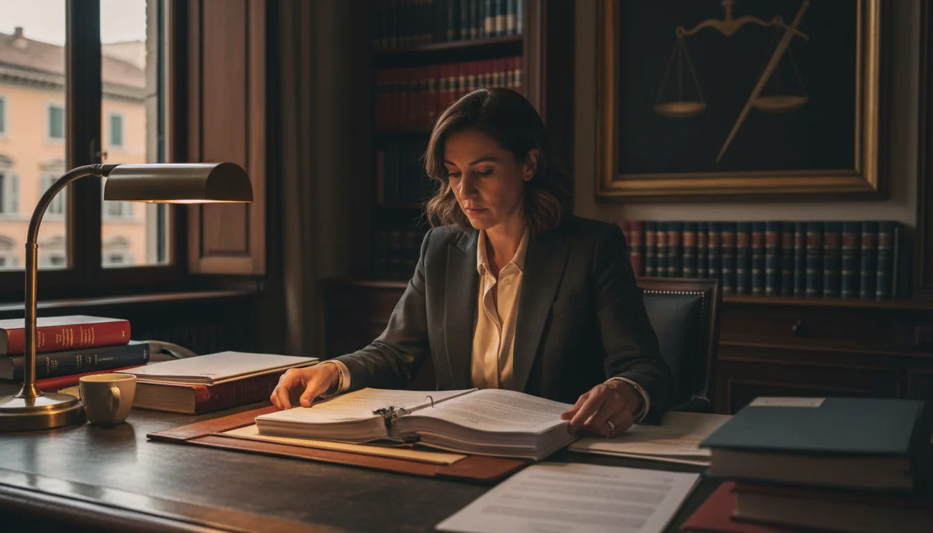 Reviewing legal documents Italy