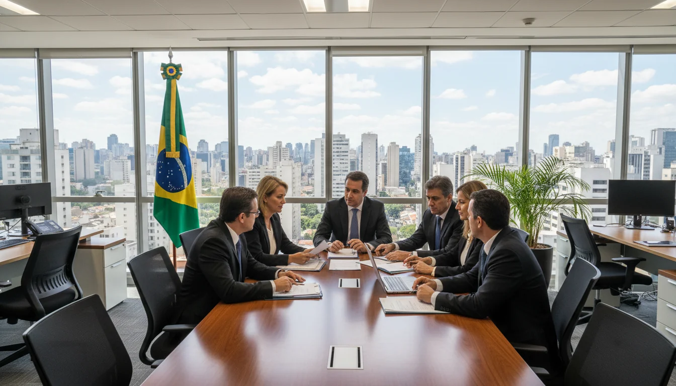 Brazilian corporate office meeting