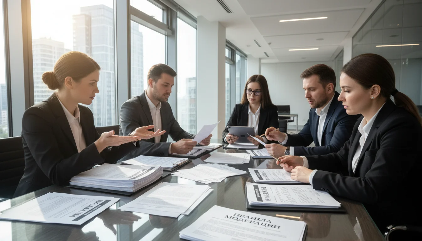 Corporate document review meeting