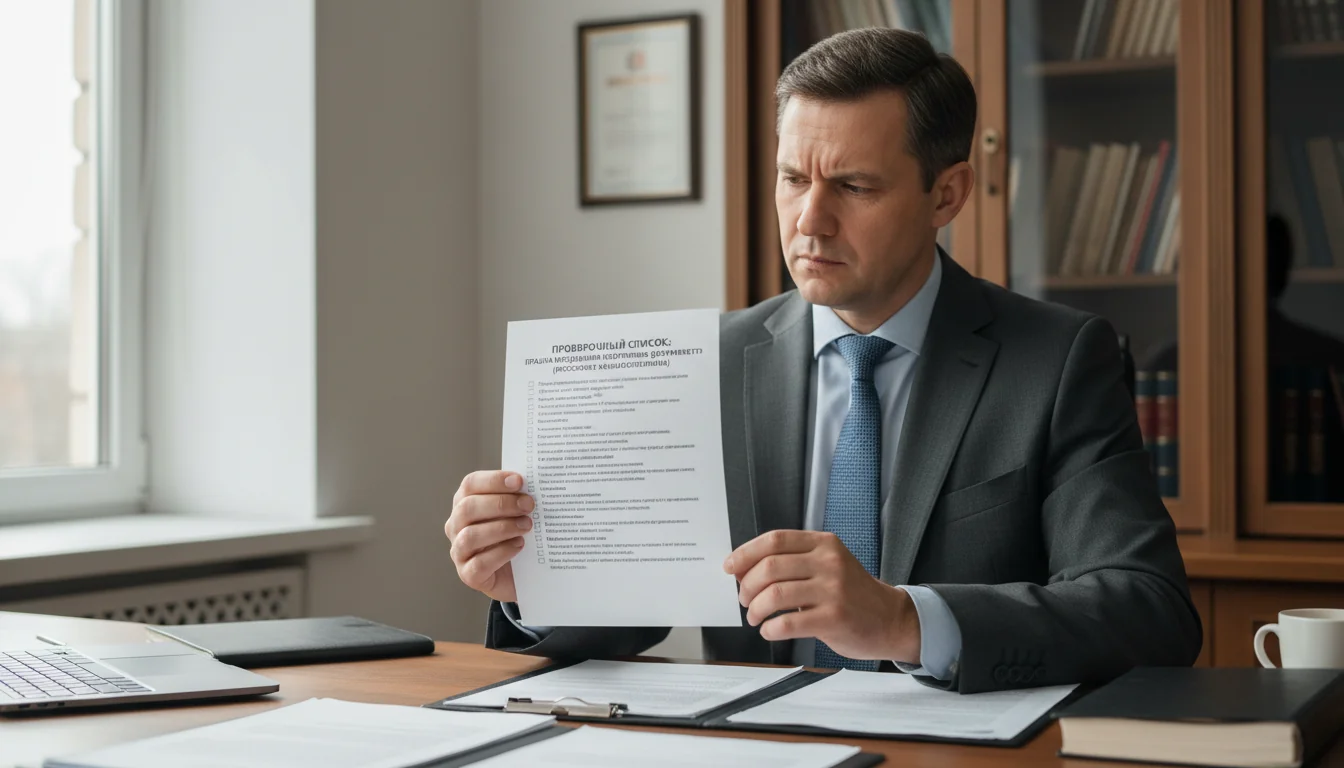 Legal compliance checklist for docs