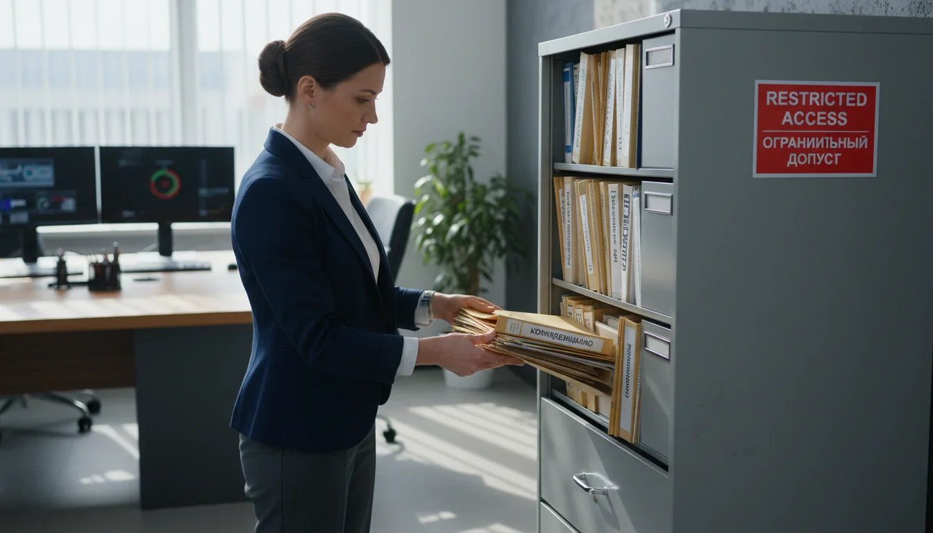 Secure document filing cabinet