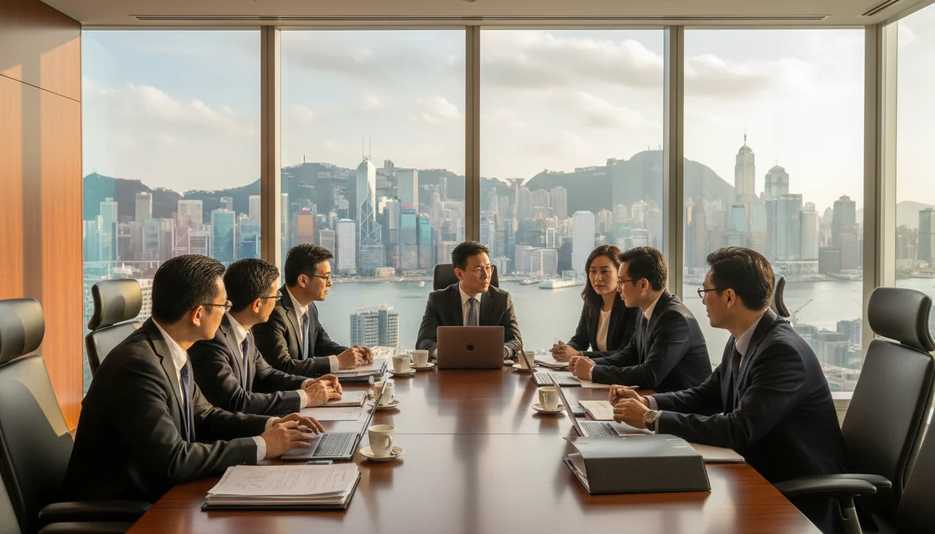 Hong Kong business meeting scene