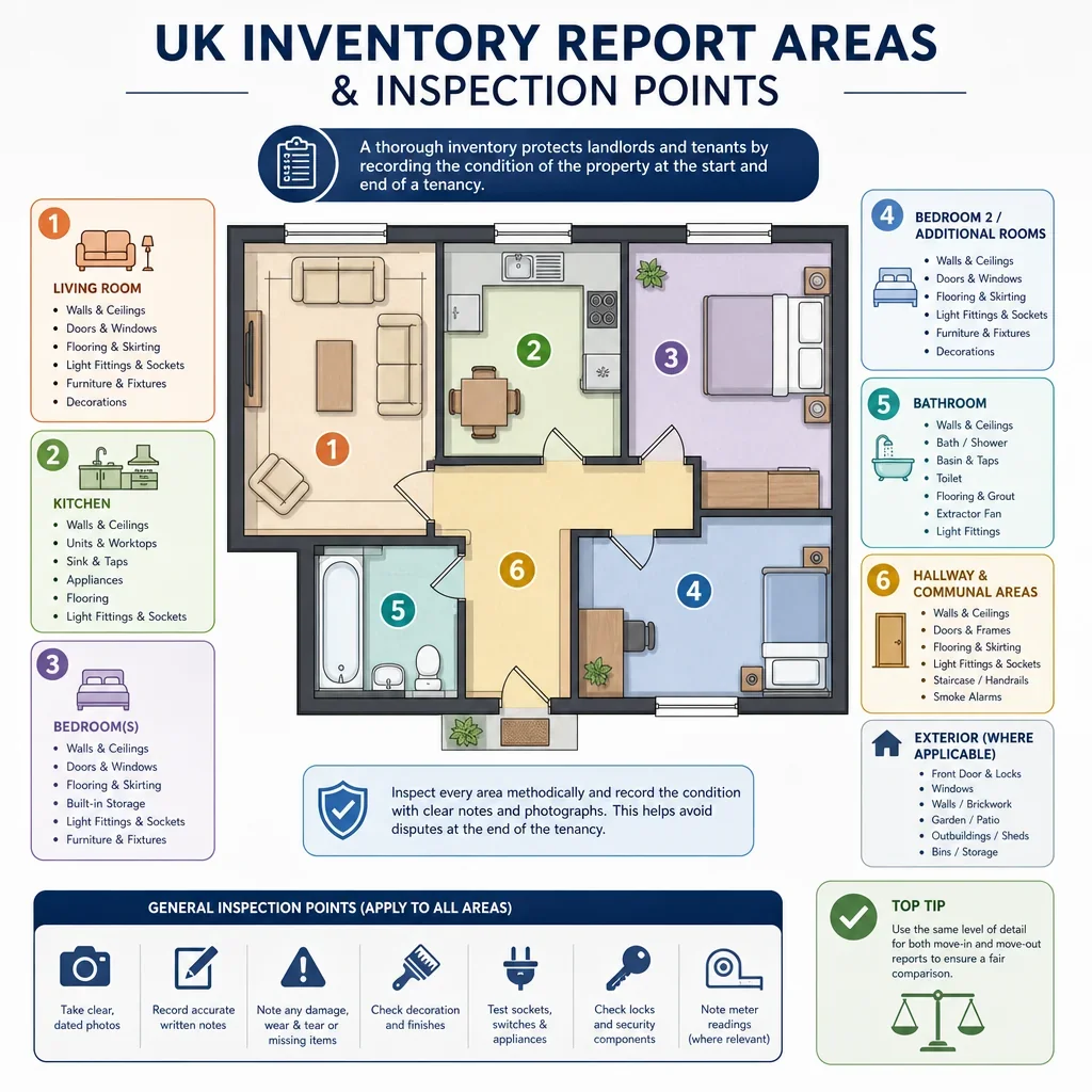 Inventory Report Areas and Inspection Points