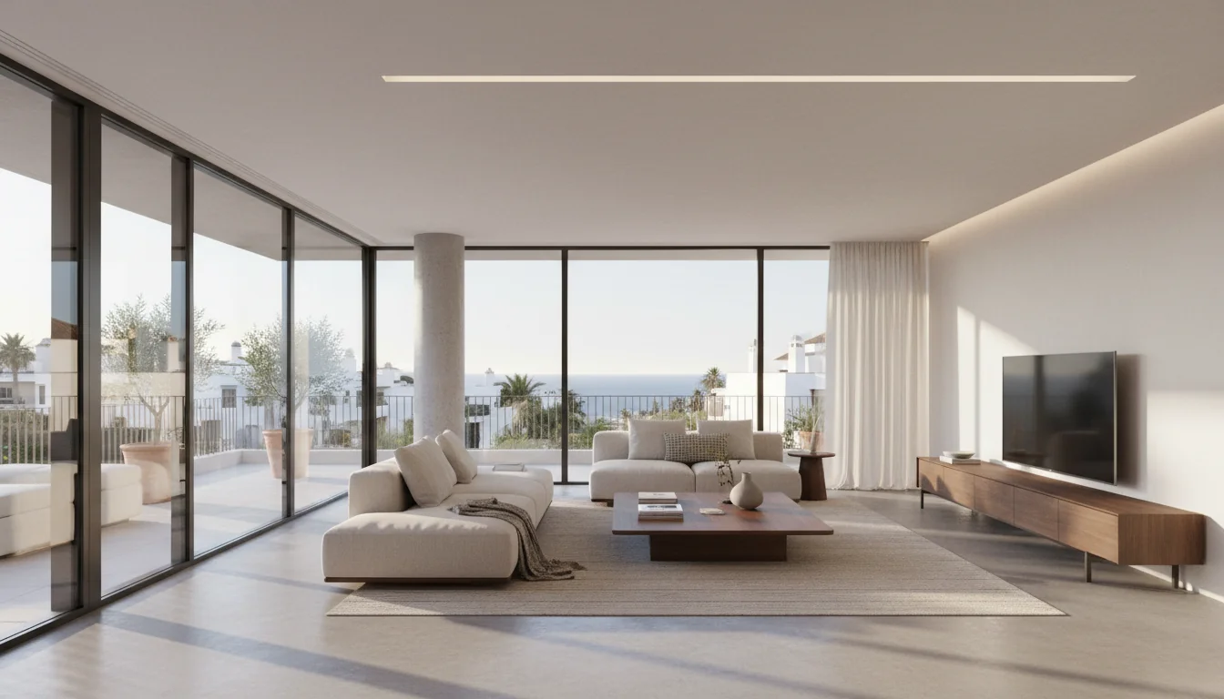 Modern Spanish apartment interior view