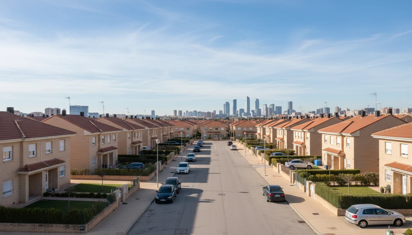 Spanish suburban housing neighborhood