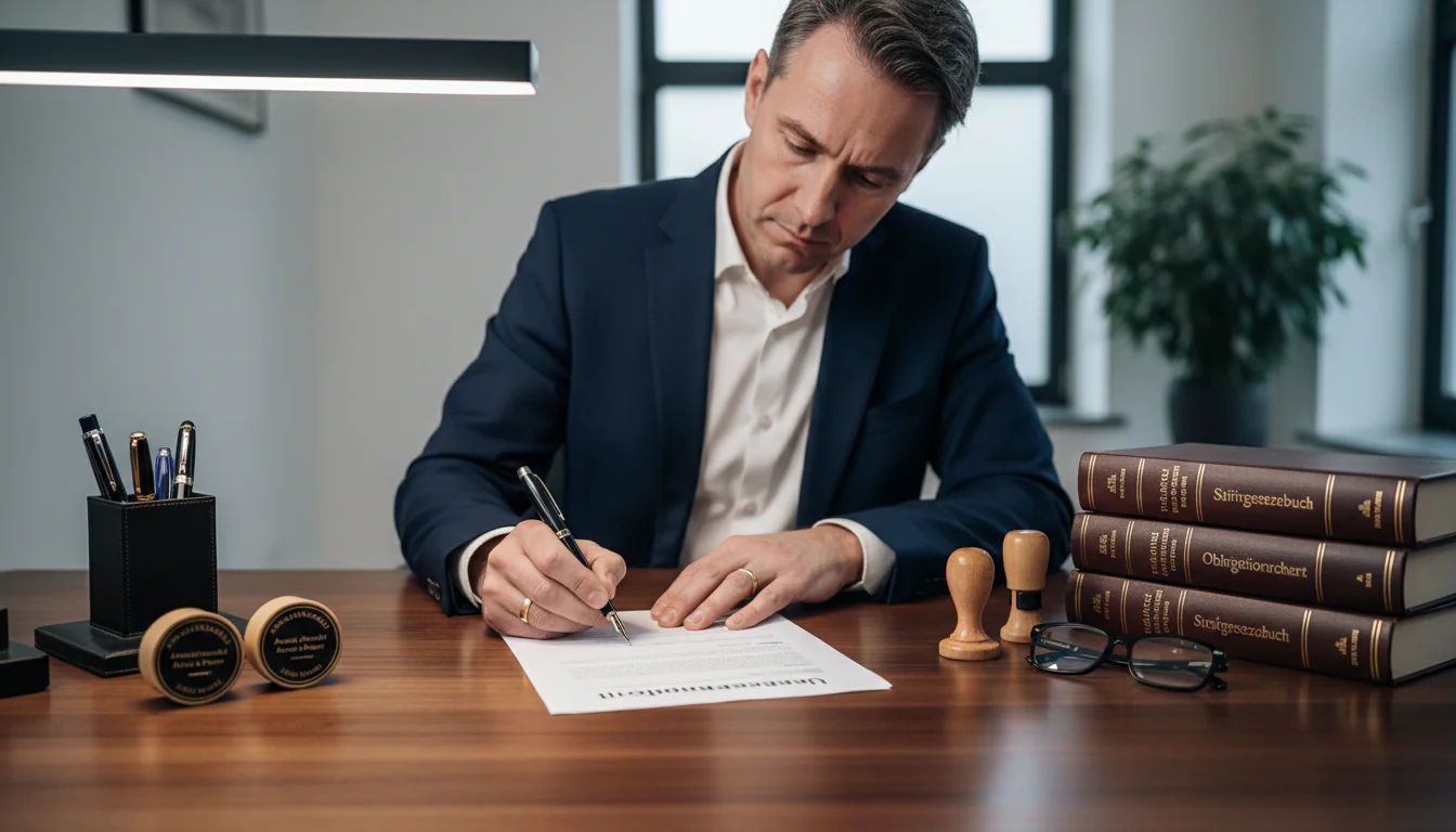Signing Übergabeprotokoll agreement.