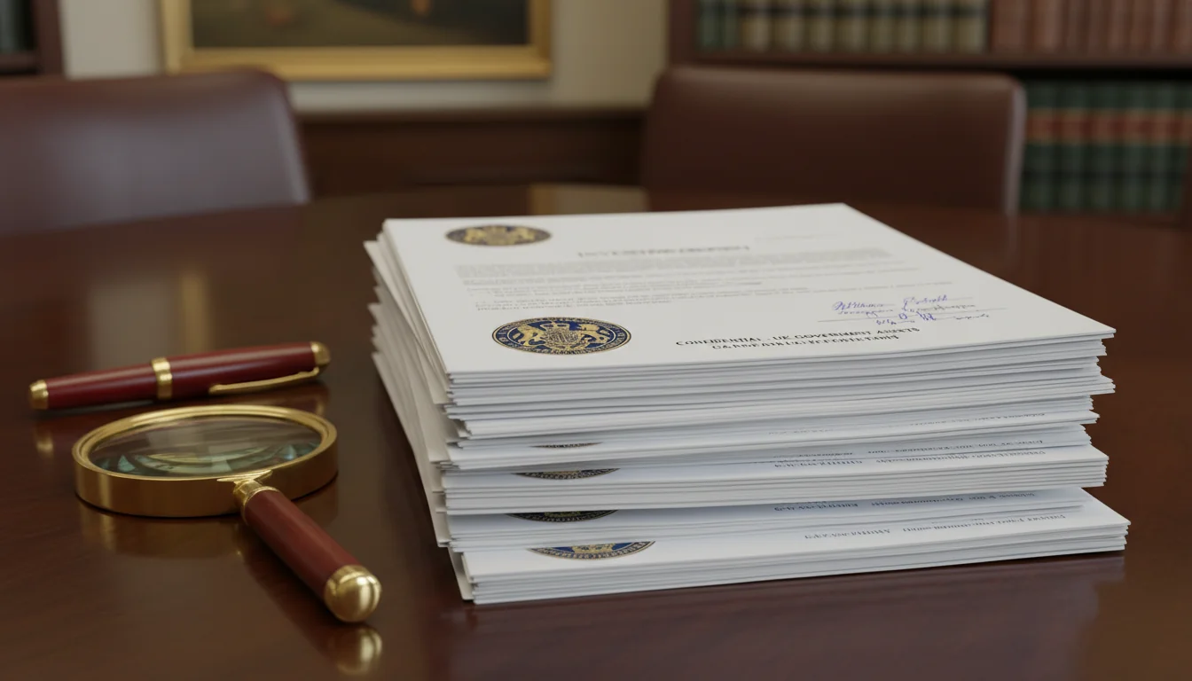 UK legal documents stack