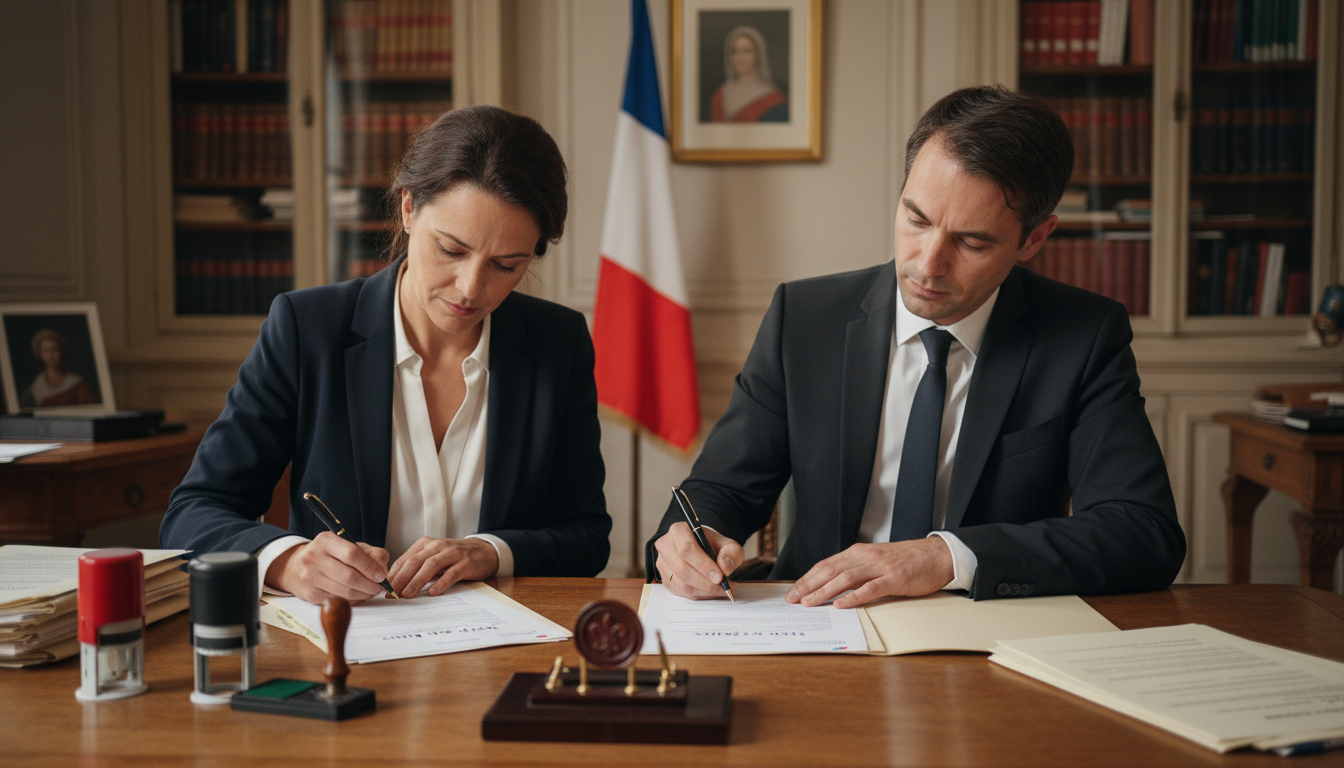Signing état des lieux agreement