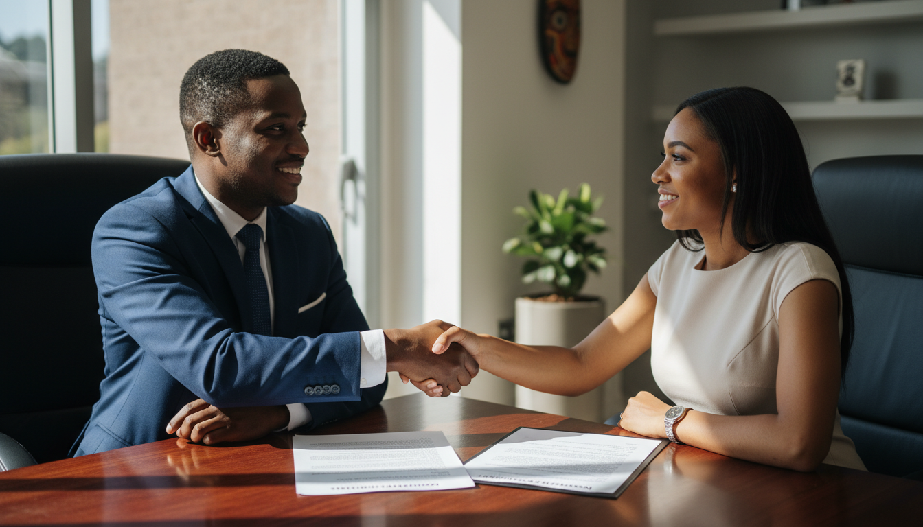 Signing retail lease agreement