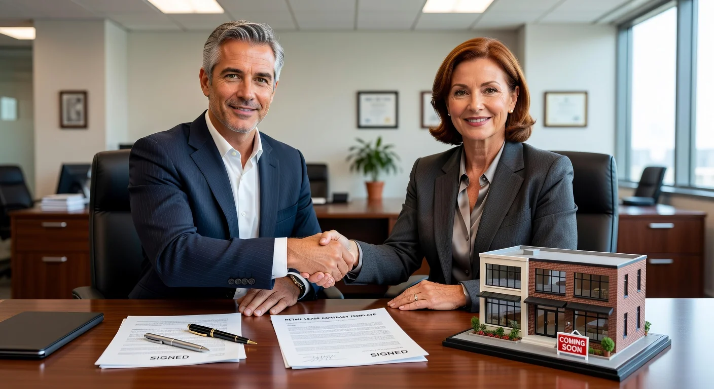 Signing retail lease contract