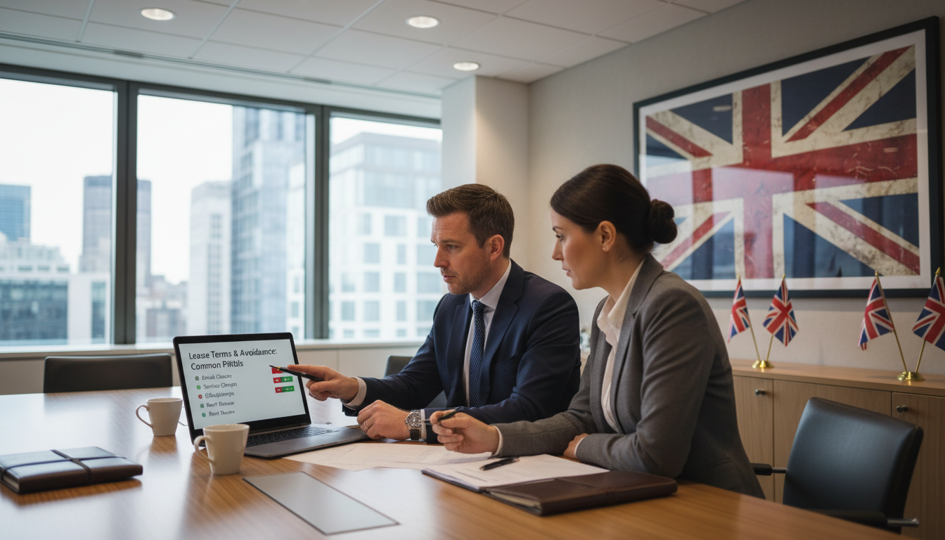 Team discussing UK retail lease strategies