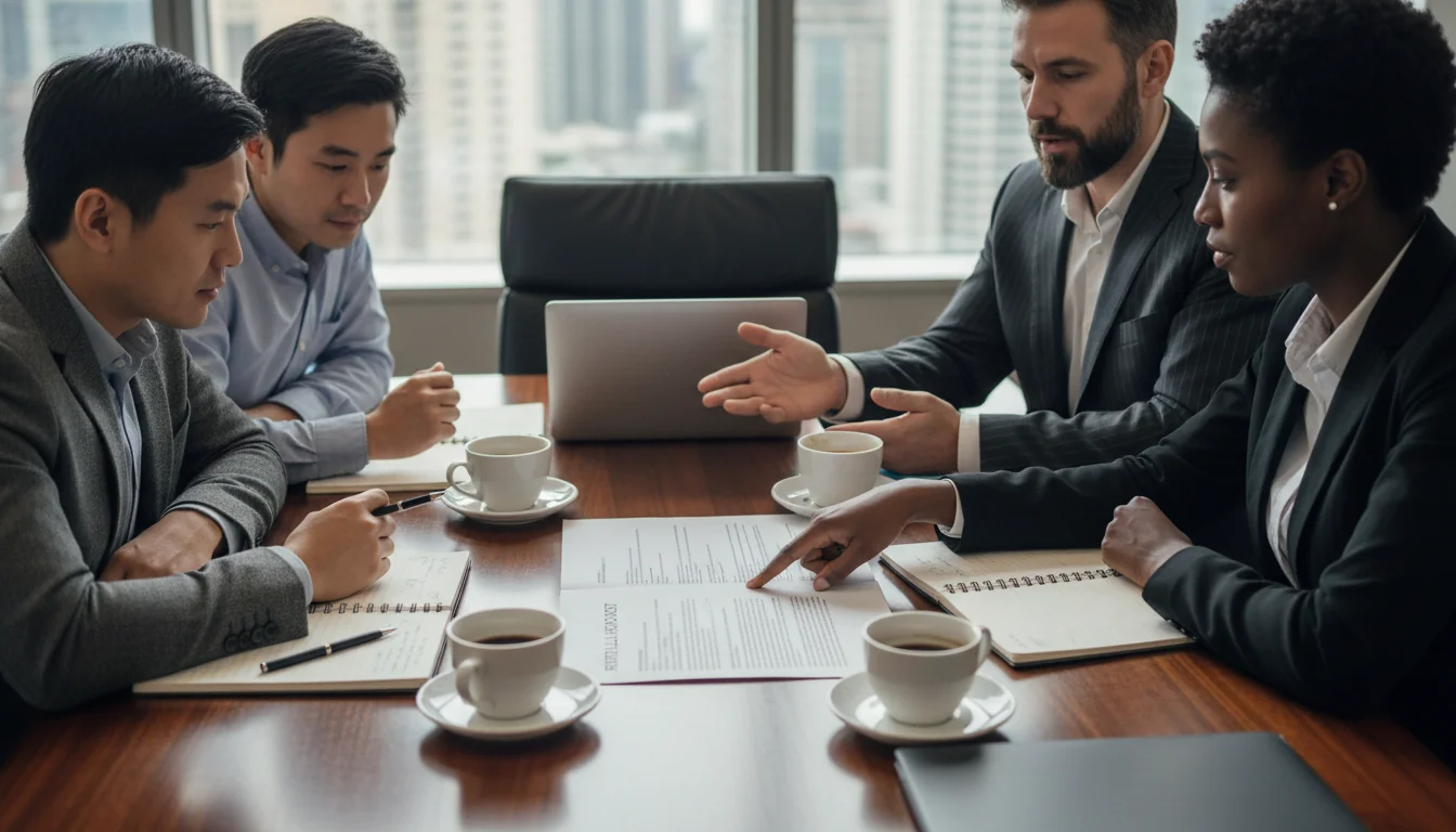 Retail store lease negotiation meeting